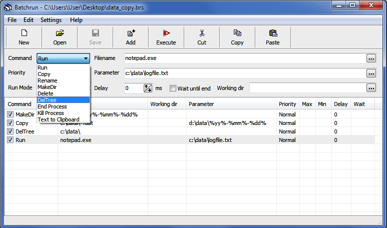 Batchrun Screenshot