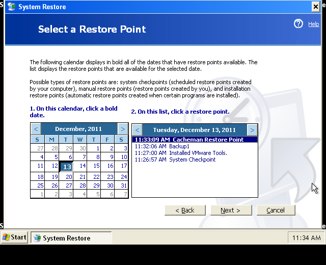 Safe Mode Backup Vista